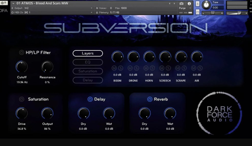 Dark Force Audio Subversion KONTAKT