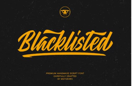 Blacklisted Script Font Free Download