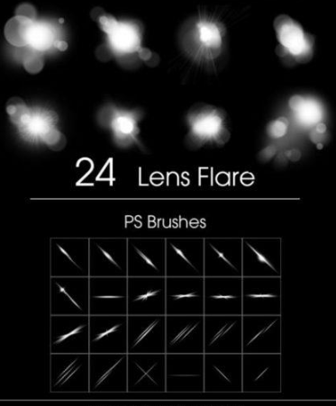 180+ Lens Flare Brushes for Photoshop Free Download