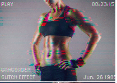 Camcorder Glitch Effect Mockup