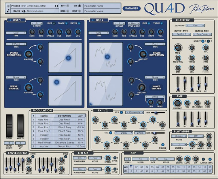 Rob Papen Quad v1.0.1c [MacOSX] (Premium)