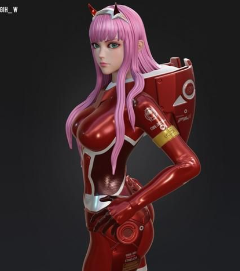 3D-model – Zero Two From Darling In the FranXx – 3D Print