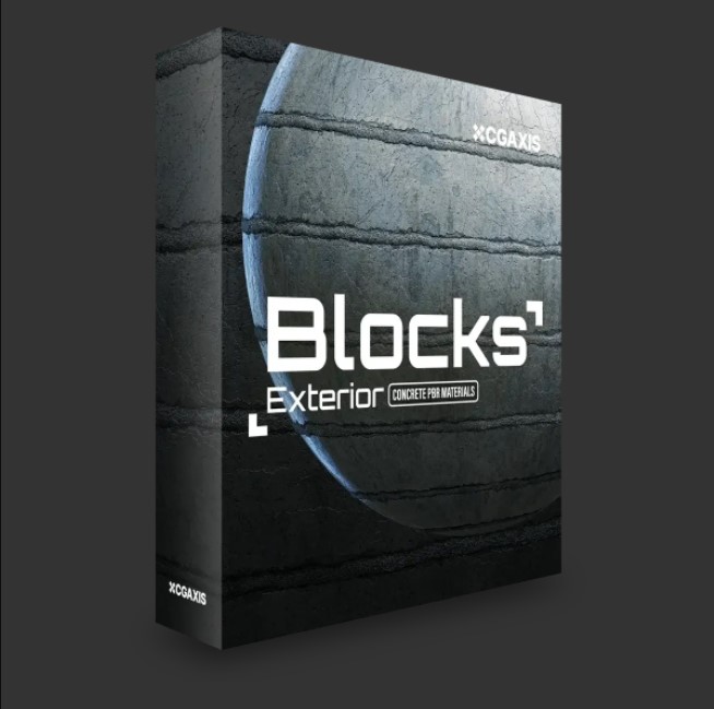 CGAxis – Blocks Exterior Concrete Walls PBR Textures  (Premium)