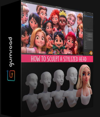 GUMROAD – HOW TO SCULPT A STYLIZED HEAD IN BLENDER (Premium)