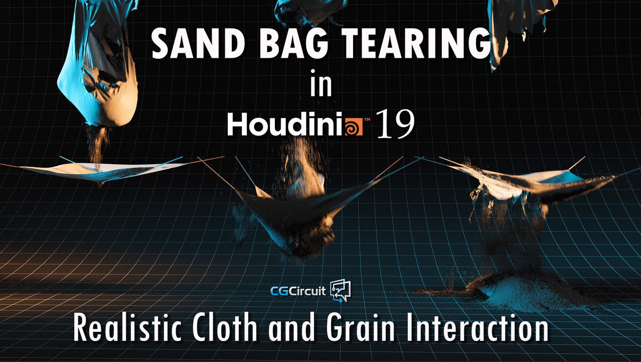 Sand Bag Tearing in Houdini: Realistic Cloth and Grain Interaction (Premium)