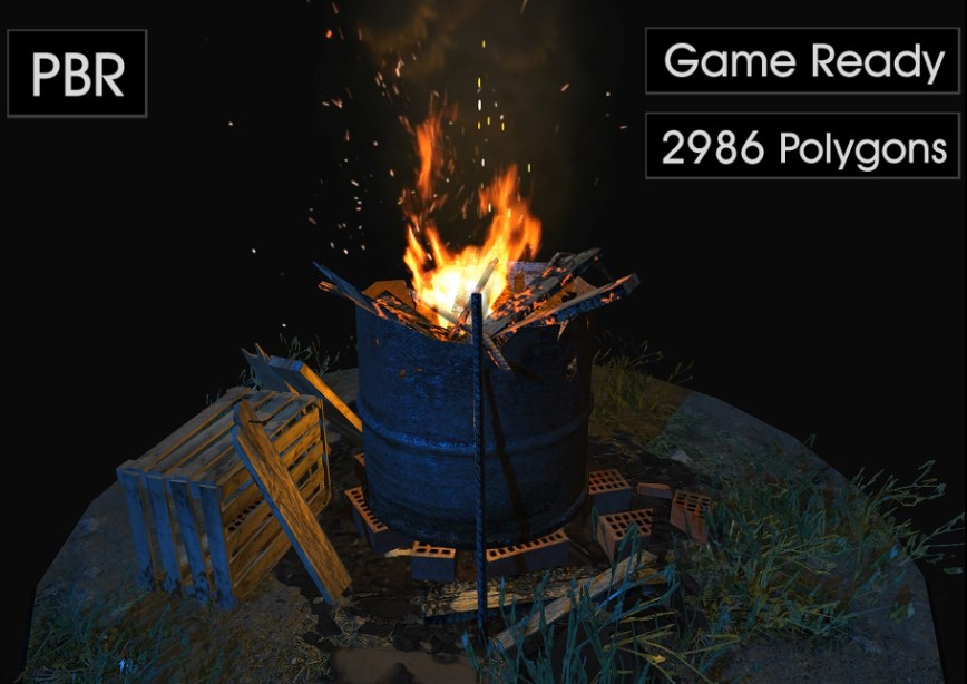 Unity – Realistic Bonfire Type # 4 Barrel v1.0 (Premium)