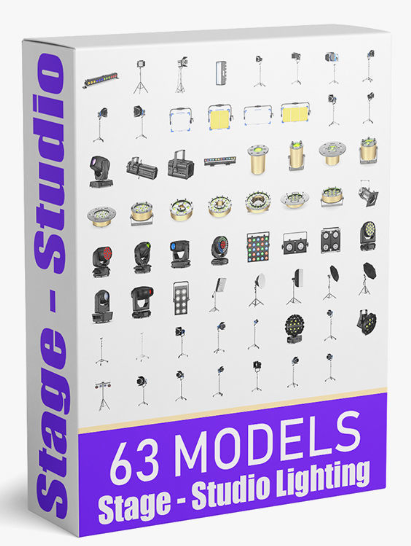 3D Models CGTrader – 63 Studio Stage Theater Cinema Lighting Collection (Premium)