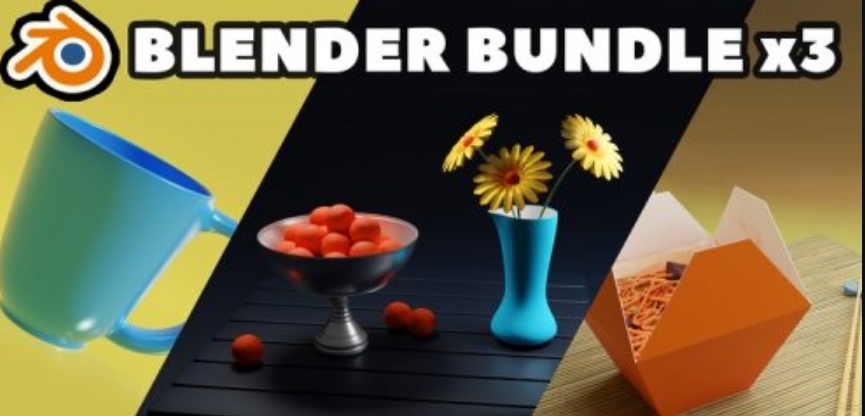 [3xBUNDLE] Best Blender 3D modeling practice for beginners (Premium)