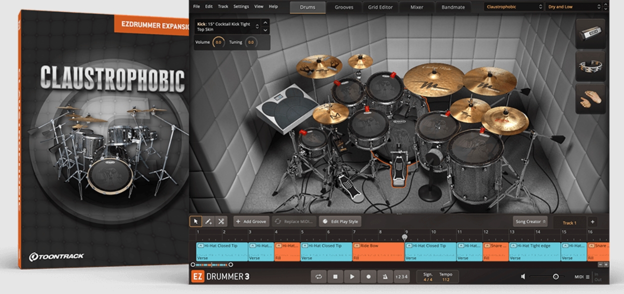 Toontrack Claustrophobic EZX v1.5.3 FULL [WiN, MacOSX] (Premium)