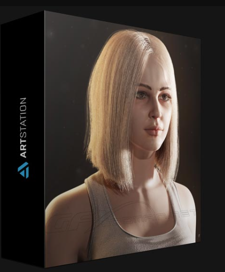 ARTSTATION – 3D GIRL PORTRAIT – BLENDER 3.0 – FULL PROCESS VIDEOS & 3D ASSET BY FLYCAT FLY (Premium