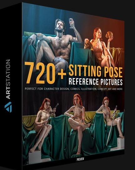 ARTSTATION – 720+ SITTING POSE REFERENCE PICTURES BY GRAFIT STUDIO (Premium)