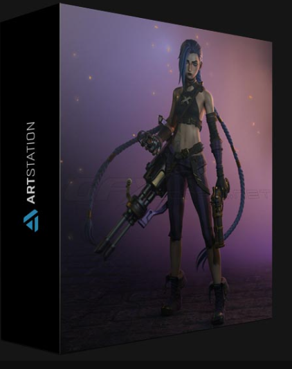 ARTSTATION – JINX MODELING – BLENDER 3.0 – FULL PROCESS VIDEO AND 3D MODEL BY FLYCAT FLY (Premium)