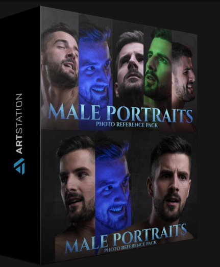 ARTSTATION – MALE PORTRAITS PHOTO REFERENCE PACK FOR ARTISTS 895 JPEGS BY SATINE ZILLAH (Premium)