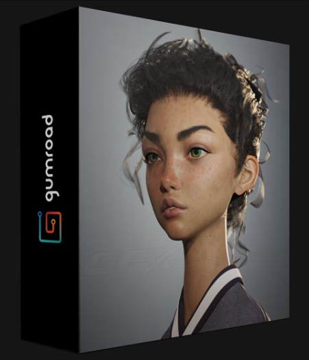 GUMROAD – BLENDER – SEMI-REALISTIC PORTRAIT MODELING