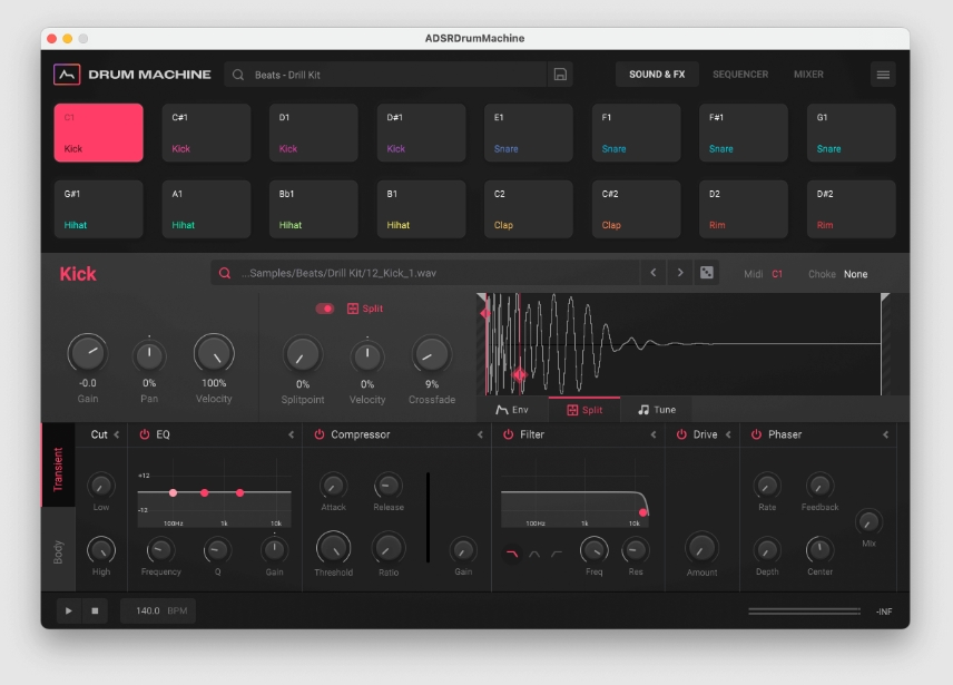 ADSR Sounds Drum Machine -MOCHA v1.0.3 [WiN] (Premium)