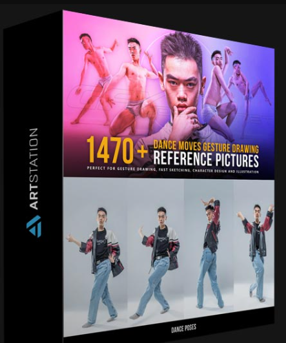 ARTSTATION – 1470+ DANCE MOVES GESTURE DRAWING REFERENCE PICTURES BY GRAFIT STUDIO (Premium)