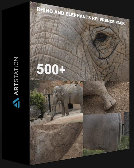 ARTSTATION – 500+ RHINO AND ELEPHANTS – PACK RÉFÉRENCES BY THEO BAUDOIN (Premium)