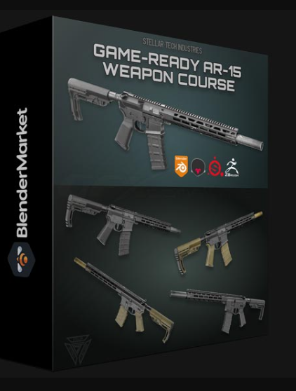 BLENDER MARKET – GAME READY AR-15 WEAPON COURSE BY STELLARWORKS  (Premium)