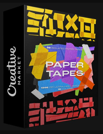 CREATIVE MARKET – PAPER TAPES VOL.1 (Premium)