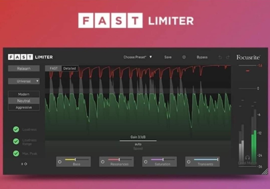 Focusrite Fast Limiter v1.0.0 [WiN] (Premium)