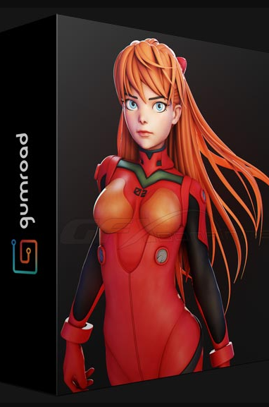 GUMROAD – ASUKA CHARACTER CREATION IN BLENDER (Premium)