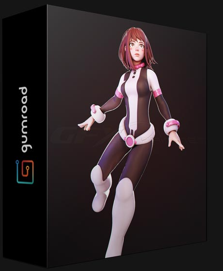 GUMROAD – URARAKA OCHAKO CHARACTER CREATION IN BLENDER