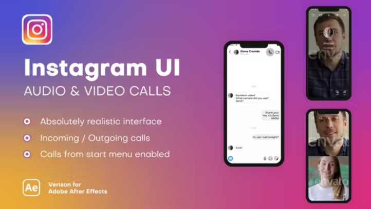 Videohive – Instagram UI – Audio & Video Calls – 38700811 (Premium)