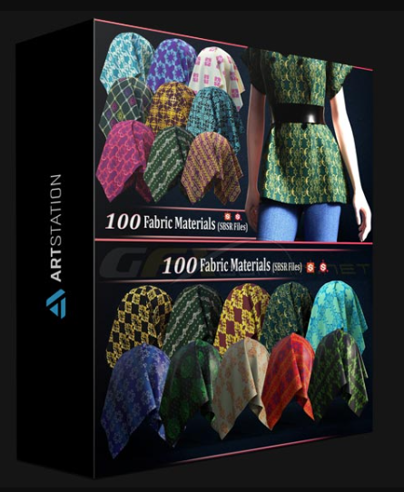 ARTSTATION – 100 FABRIC MATERIALS-SBSAR-VOL01 BY XIGMA STUDIO (Premium)