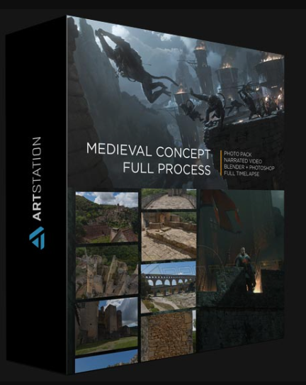 ARTSTATION – CONCEPT ART FULL PROCESS | MEDIEVAL SCENE (Premium)