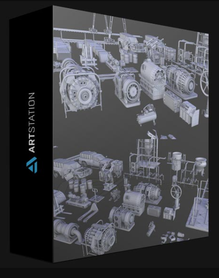 ARTSTATION – INDUSTRIAL KITBASH – 150 MODELS WITH UVS BY JUUSO VOUTILAINEN (Premium)