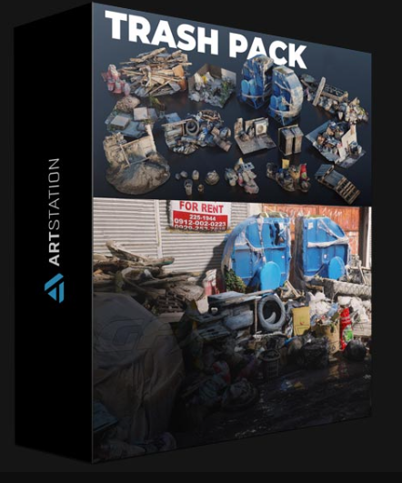 ARTSTATION – TRASH PACK V-01-04 – 3D SCANNED KITBASH ASSETS (Premium)