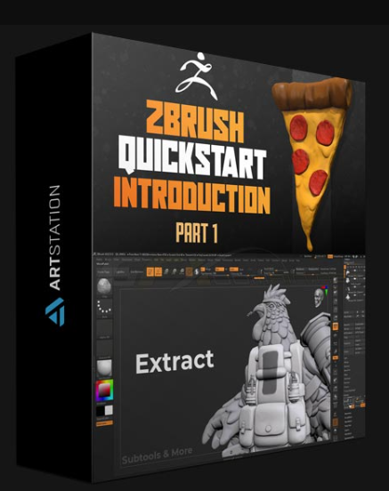 ARTSTATION – ZBRUSH QUICKSTART INTRODUCTION P1 BY PIERRE ROGERS  (Premium)