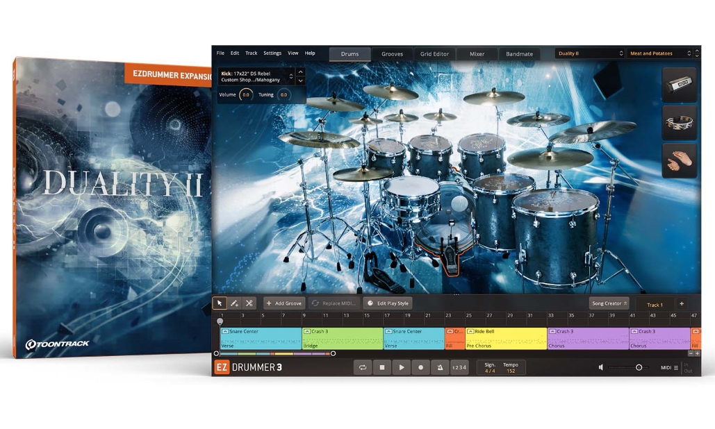 Toontrack Duality II EZX [EZDrummer, Superior Drummer] (Premium)