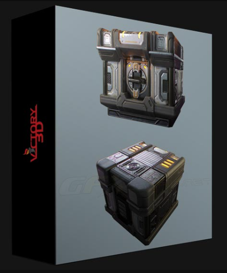 VICTORY3D – GAME ASSET CREATION MODELING & TEXTURING A FUTURISTIC CRATE (Premium)