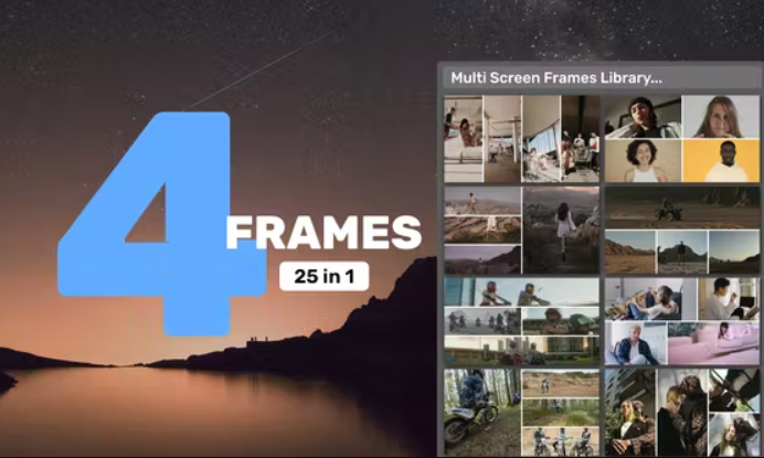 Videohive Multi Screen Frames Library – 4 Frames 39344587 (Premium)