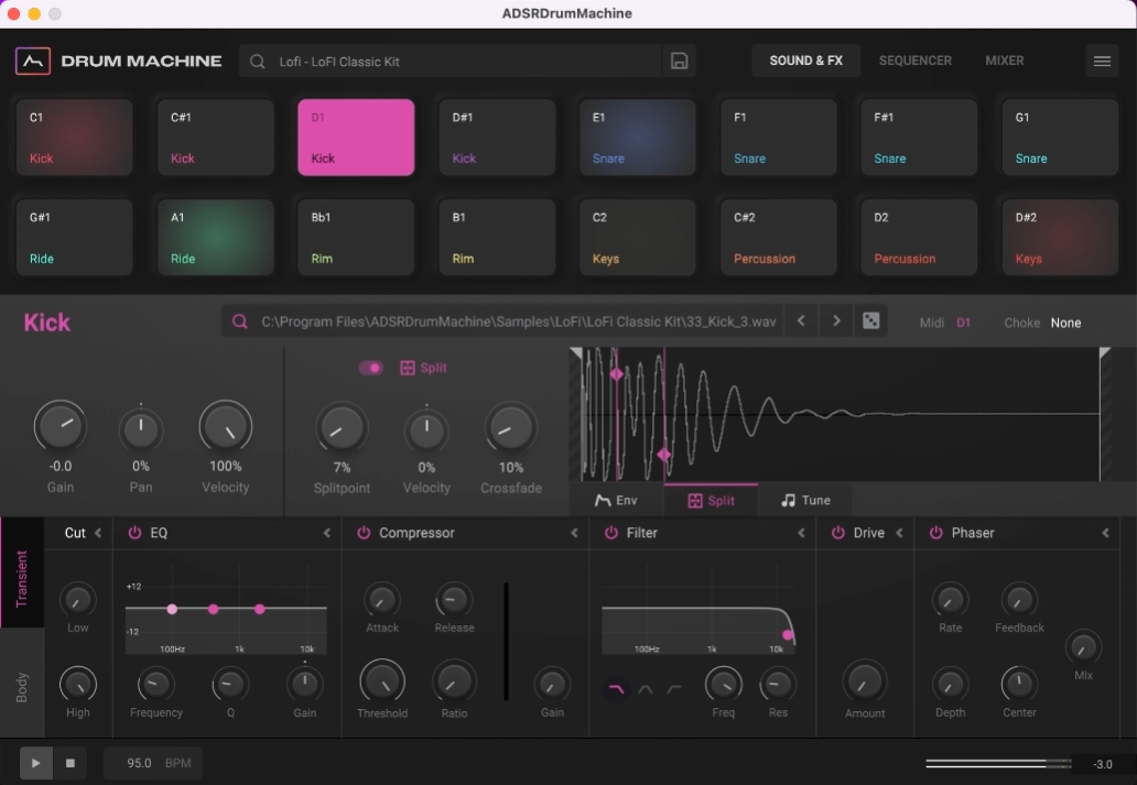 ADSR Sounds Drum Machine v1.1.0 [WiN]