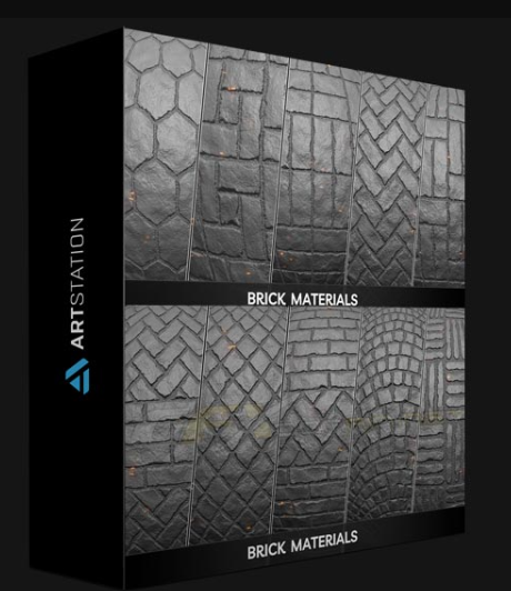 ARTSTATION – 20 TILLABLE BRICK WALL ALPHAS BY ELSI (Premium)