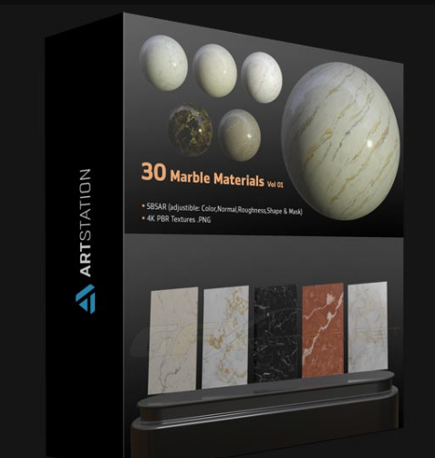 ARTSTATION – 30 MARBLE MATERIALS