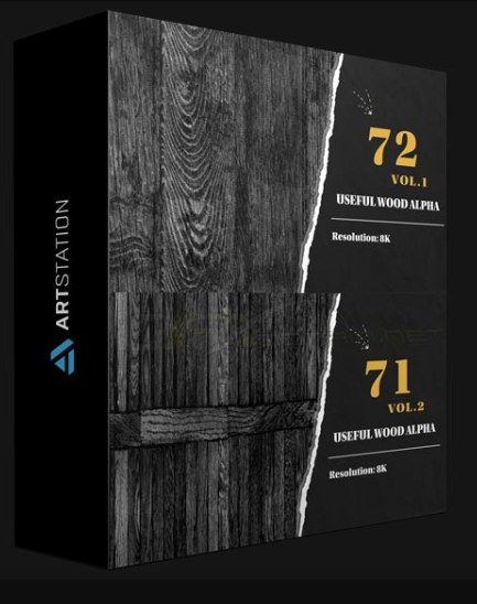 ARTSTATION – 72 HIGH QUALITY (8K) USEFUL WOOD STENCIL IMPERFECTION VOL 1-2 (Premium)