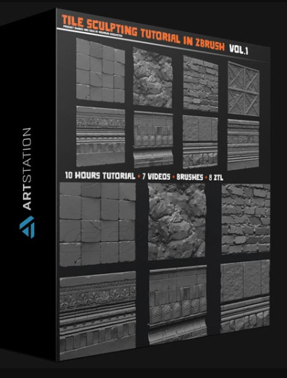 ARTSTATION – TILE SCULPTING TUTORIAL IN ZBRUSH VOL 01 BY MEHRDAD KHOJASTEH (Premium)