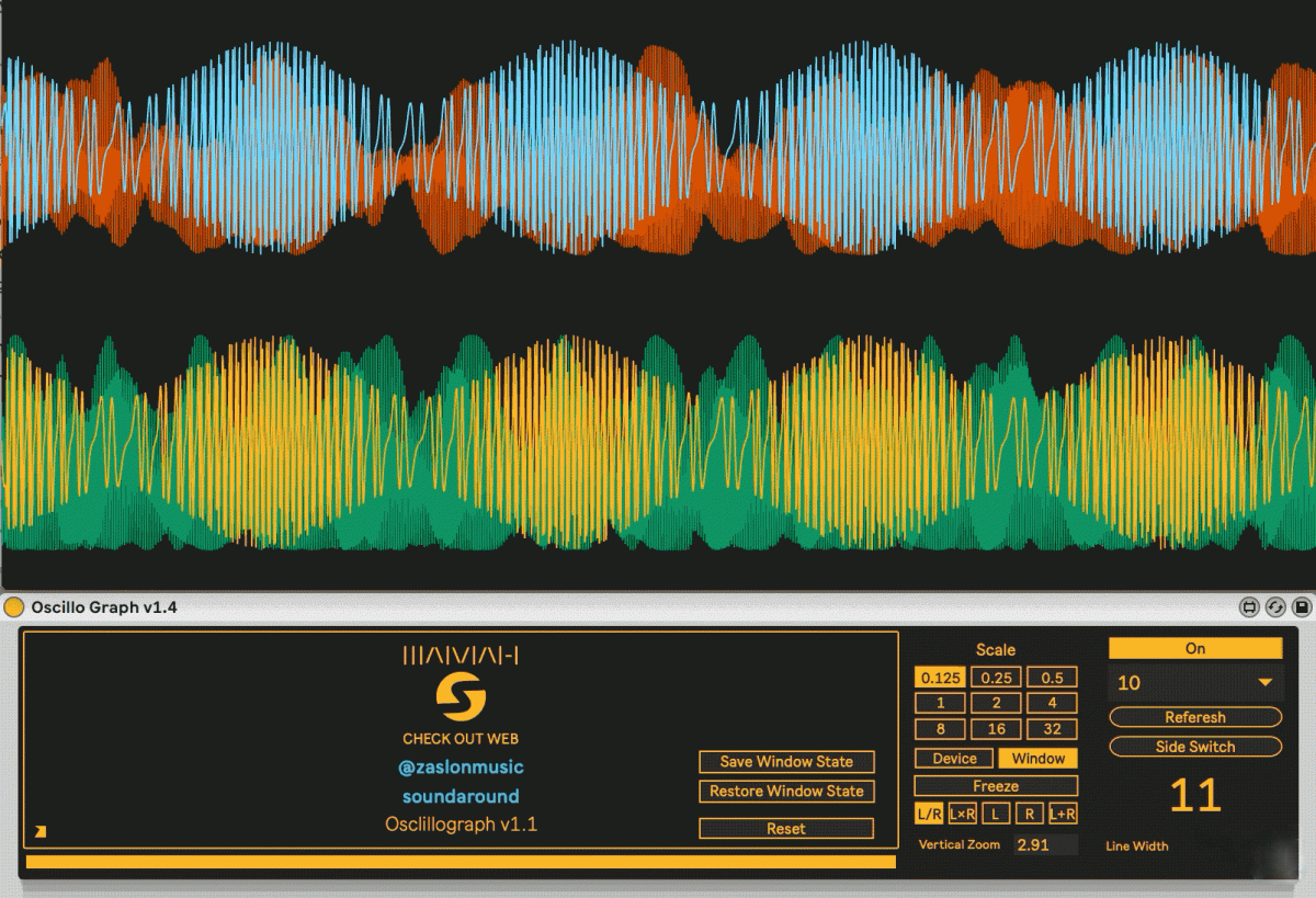 Sound Around Oscillo Graph v1.4b [Max for Live] (Premium)