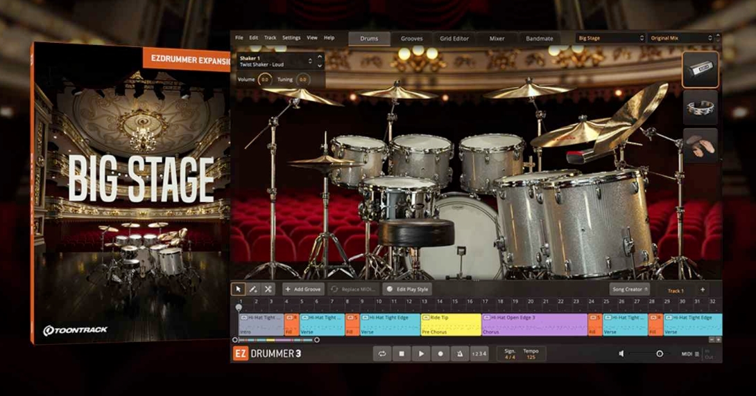 Toontrack Big Stage EZX [EZDrummer, Superior Drummer] (Premium)