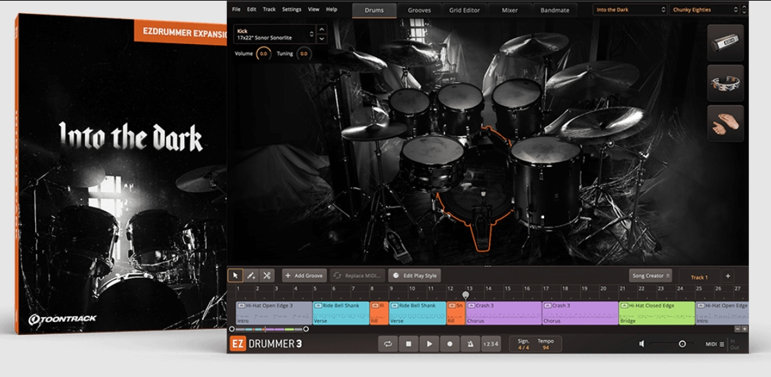 Toontrack Into the Dark EZX [Superior Drummer, EZDrummer] (Premium)