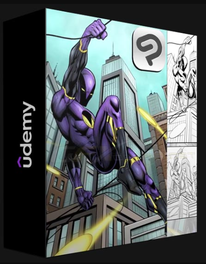 UDEMY – HOW TO DRAW A SUPERHERO SCENE – SKETCH TO COLORS