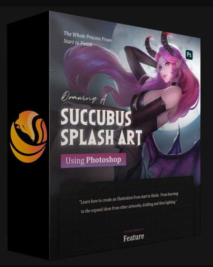 WINGFOX – DRAWING A SUCCUBUS SPLASH ART USING PHOTOSHOP