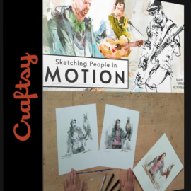 CRAFTSY – SKETCHING PEOPLE IN MOTION WITH MARC TARO HOLMES (Premium)