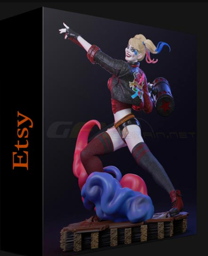 ETSY – HARLEY QUINN FIGURE STATUE 3D PRINT MODEL