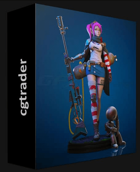 CGTRADER – WAR GIRL AND 3 TORSO OPTION AND AN EXTRA ROBOT 3D PRINT MODEL