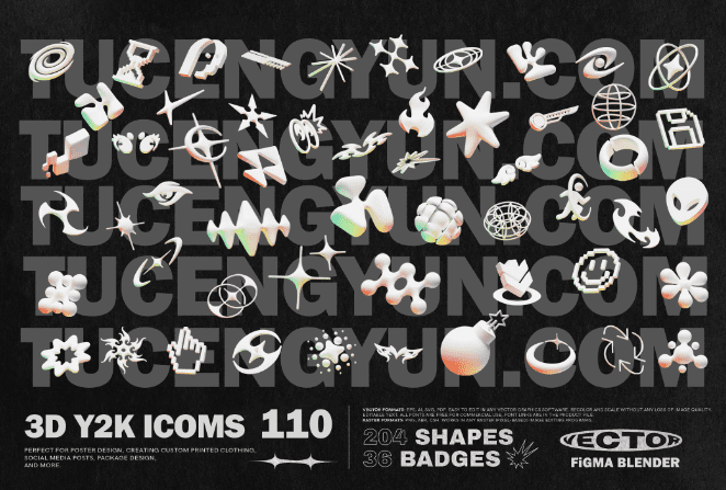 Craftwork 3D Y2K Icons