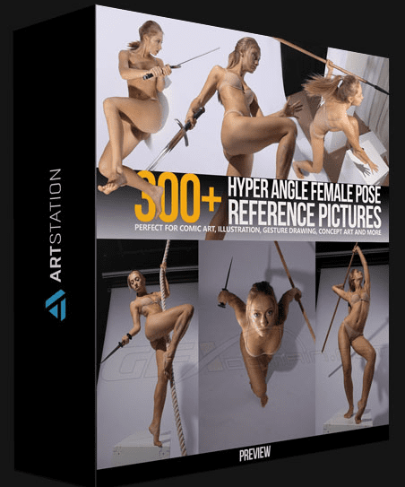 ARTSTATION – 300+ HYPER ANGLE FEMALE POSE REFERENCE PICTURES BY GRAFIT STUDIO